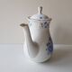 Blue floral teapot in fine bohemian porcelain signed TK Thun