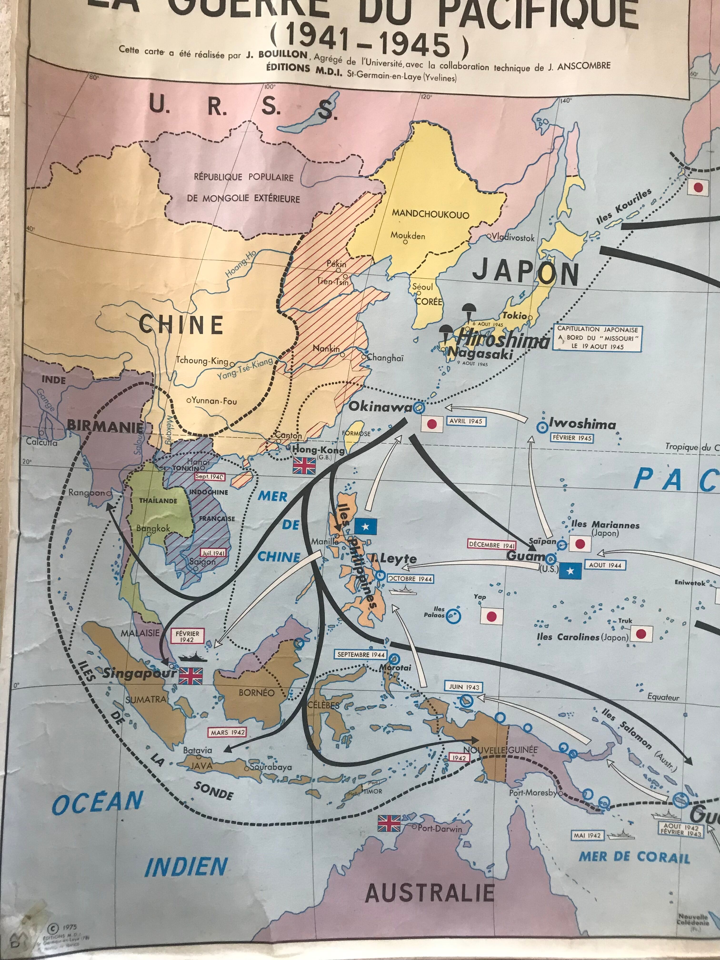 School poster School Map War 1939 1945