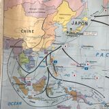 School poster School Map War 1939 1945