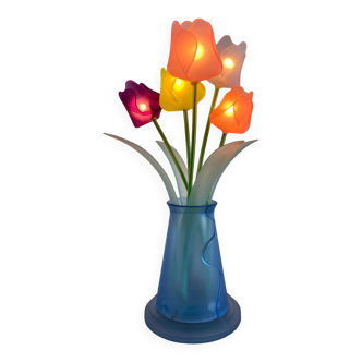 Lampe fleurs 1980