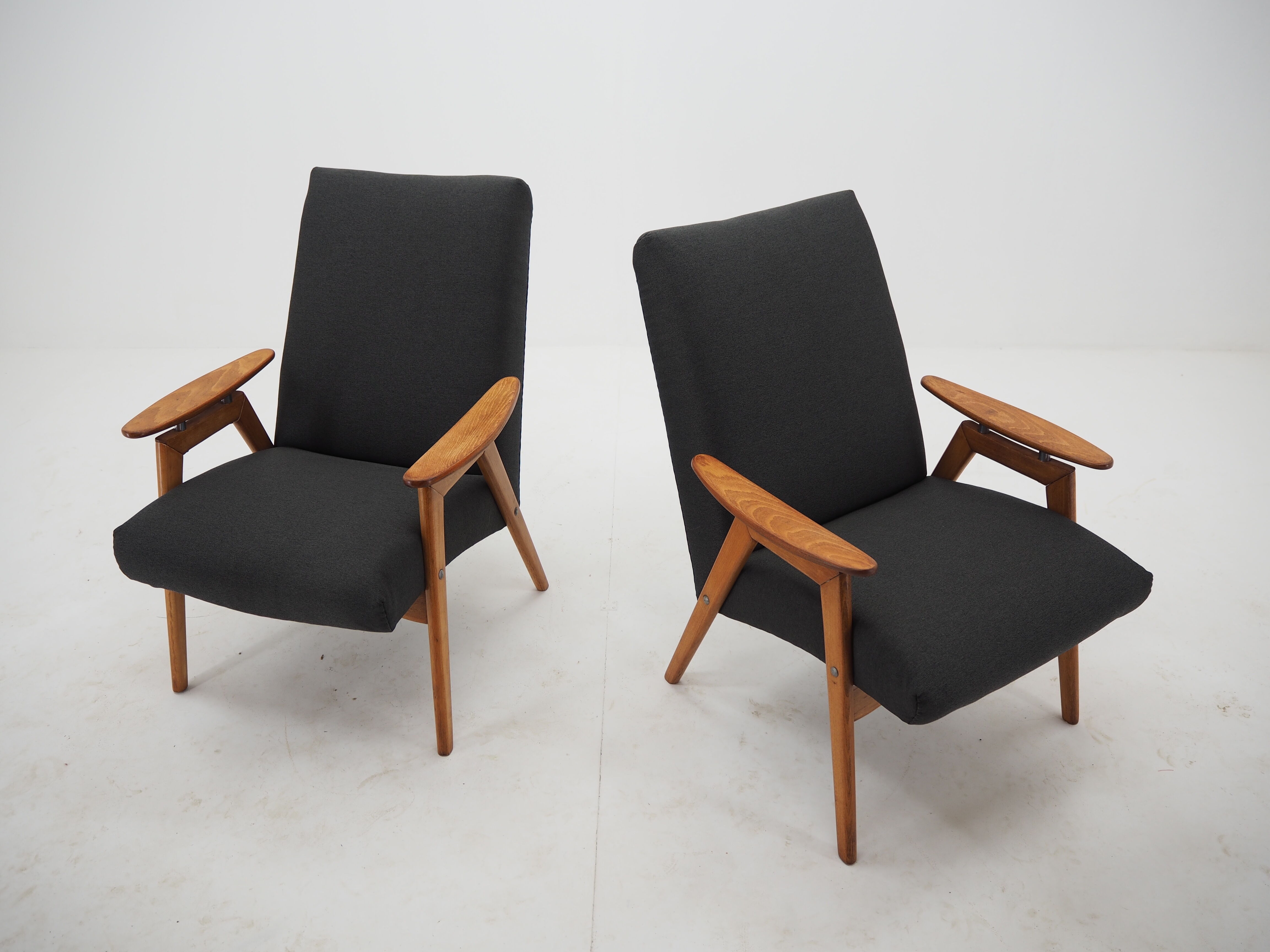 Pair of midcentury armchairs Czechoslovakia 1960s