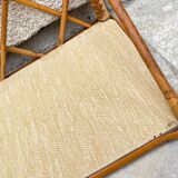 Vintage rattan wall shelf