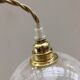 Pair of Art Deco ball suspensions in white Clichy glass