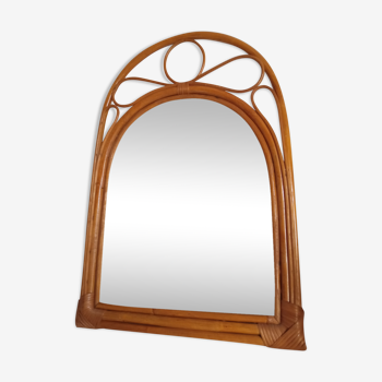 Vintage bamboo mirror