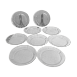 Set of 9 dishes transparent dishes