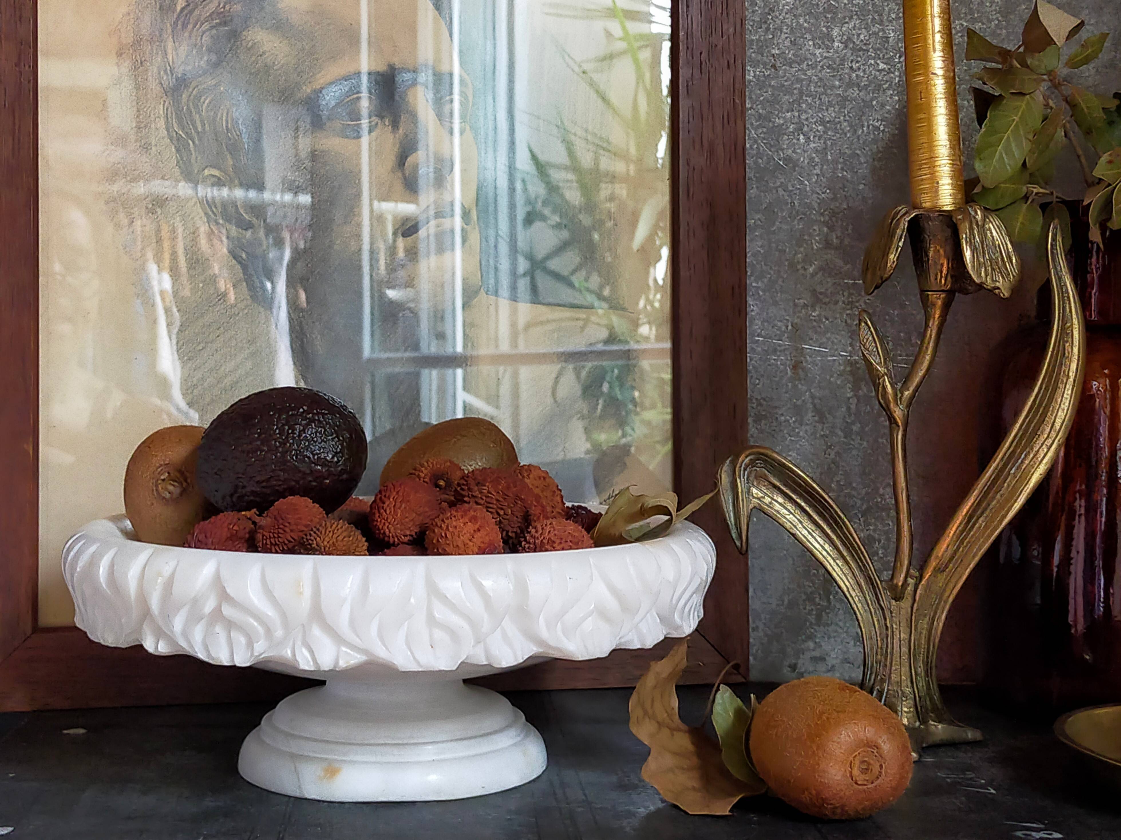 Alabaster fruit bowl from the 70s
