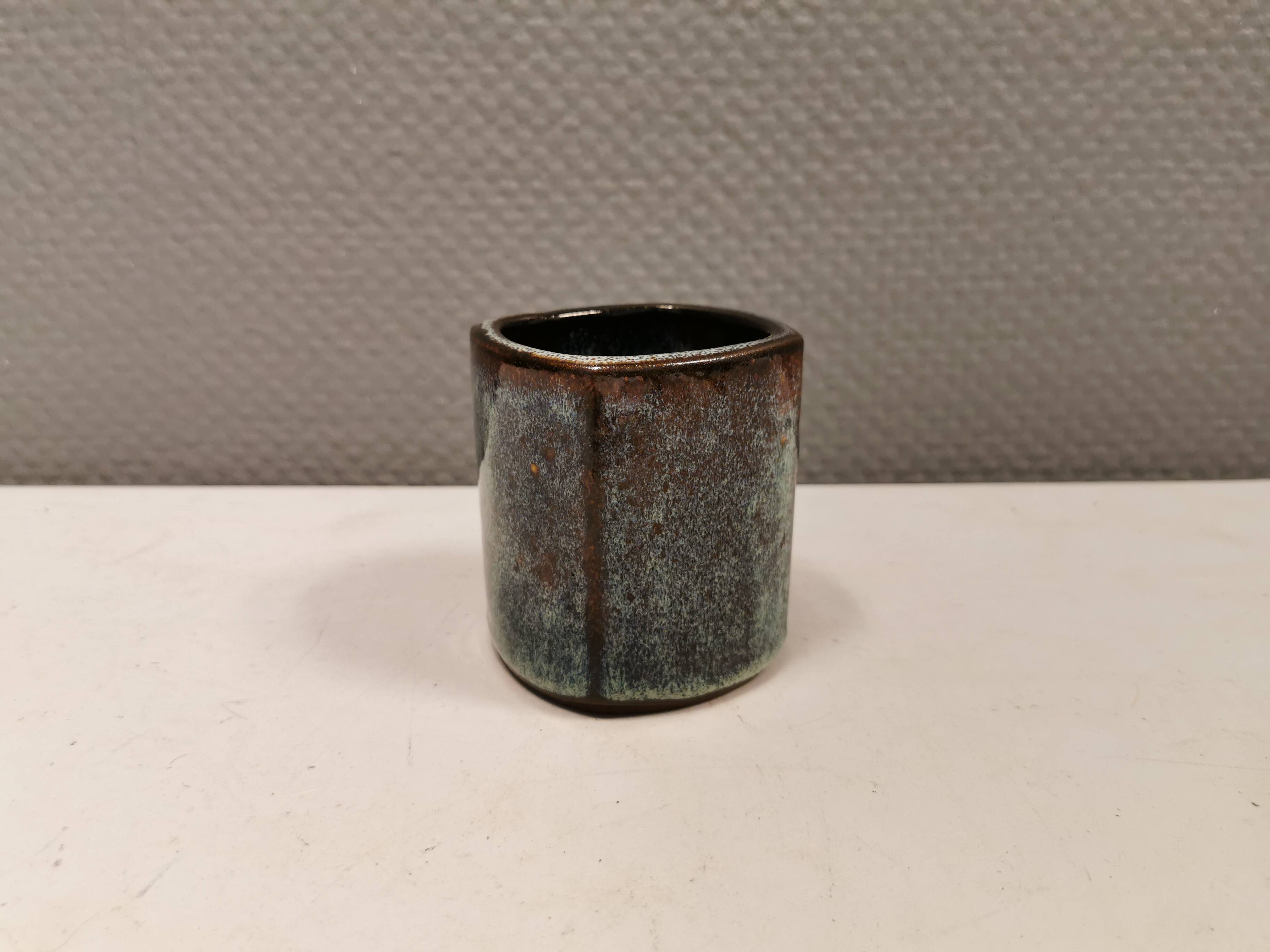 Vase in several shades of blue, from Danish stogo art pottery