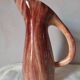 Earthenware decanter in false wood