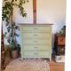 Chest of drawers in linden green
