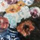 Petite huile sur toile bouquet de renoncules