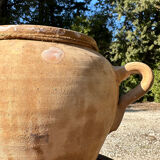Ancient terracotta pottery jar from the 19th century