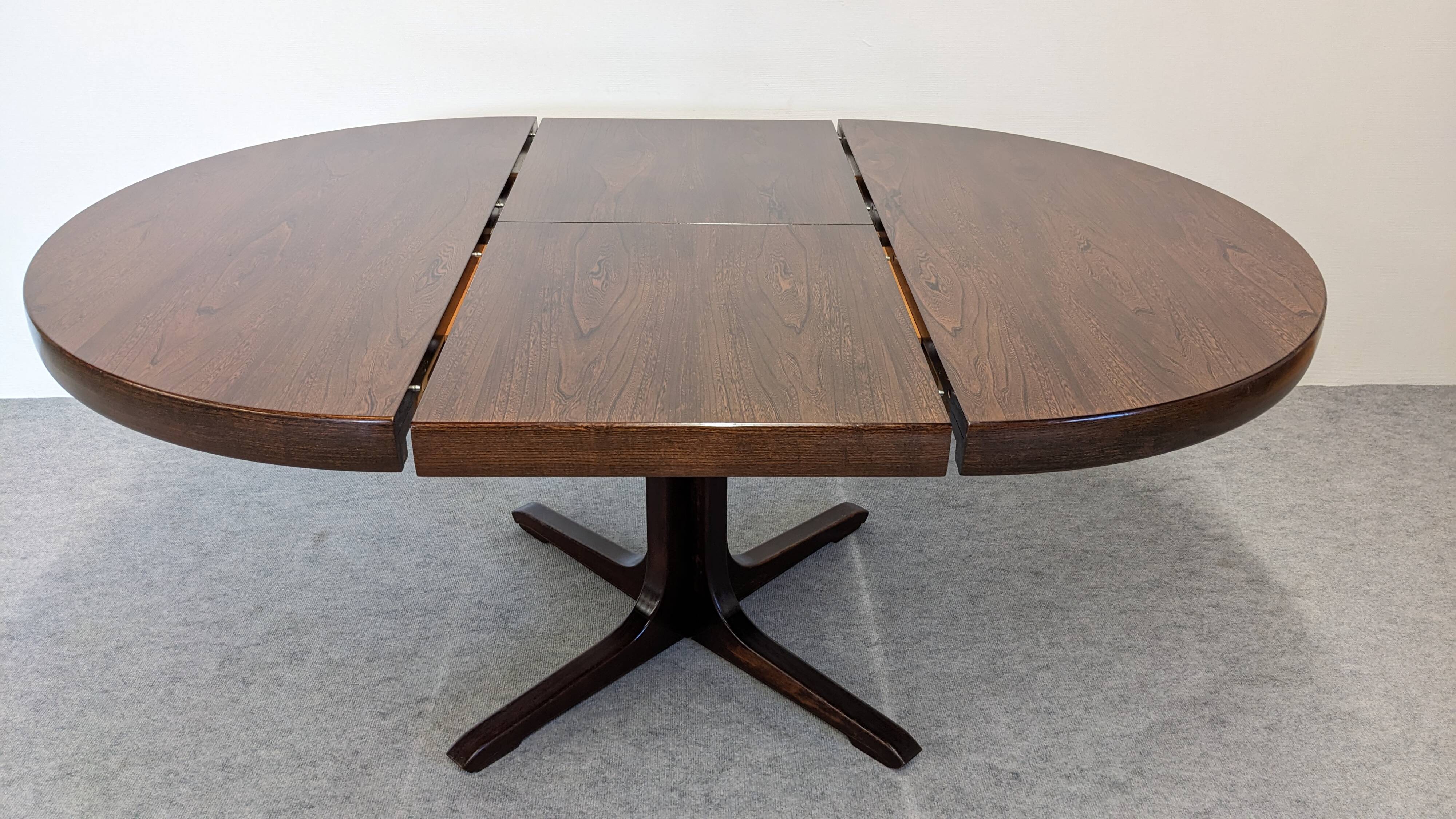 Table ronde de salle à manger extensible Baumann, France vers 1970