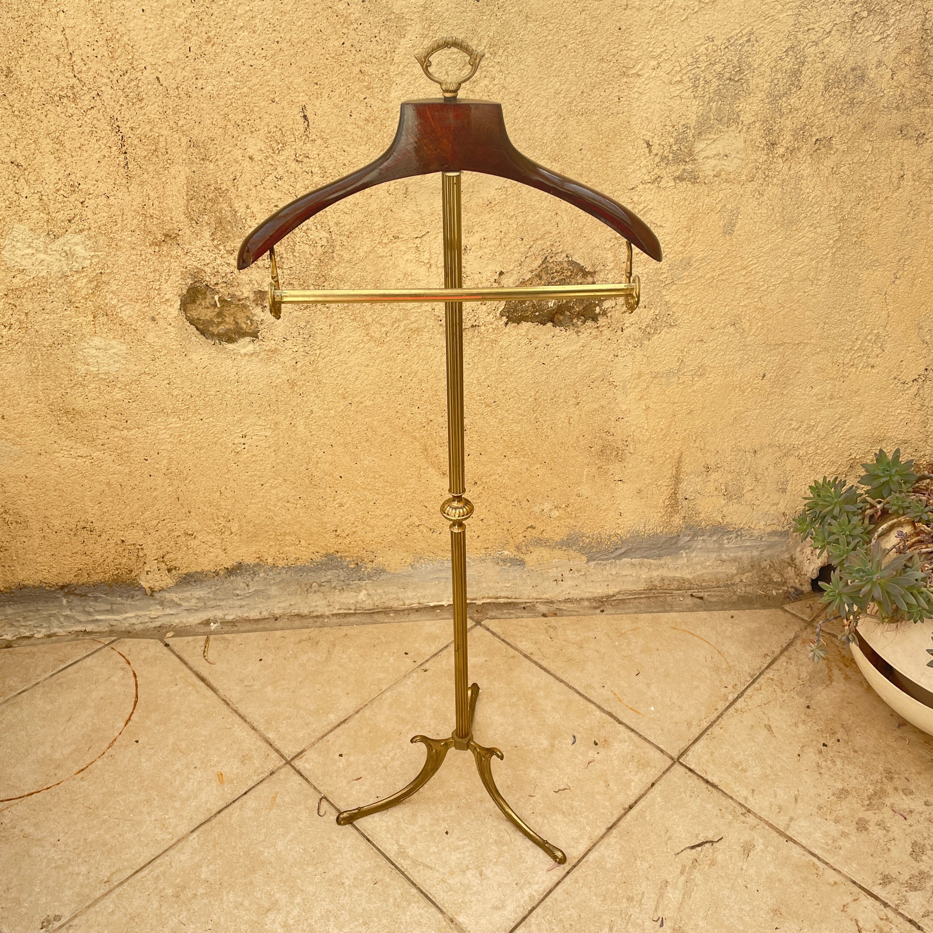 Vintage valet in gilded metal 1960