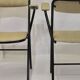 Pair of folding chairs with vintage armrests, 70s