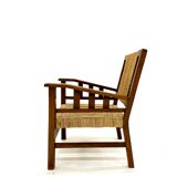 Francis Jourdain armchair in oak and rope 1930