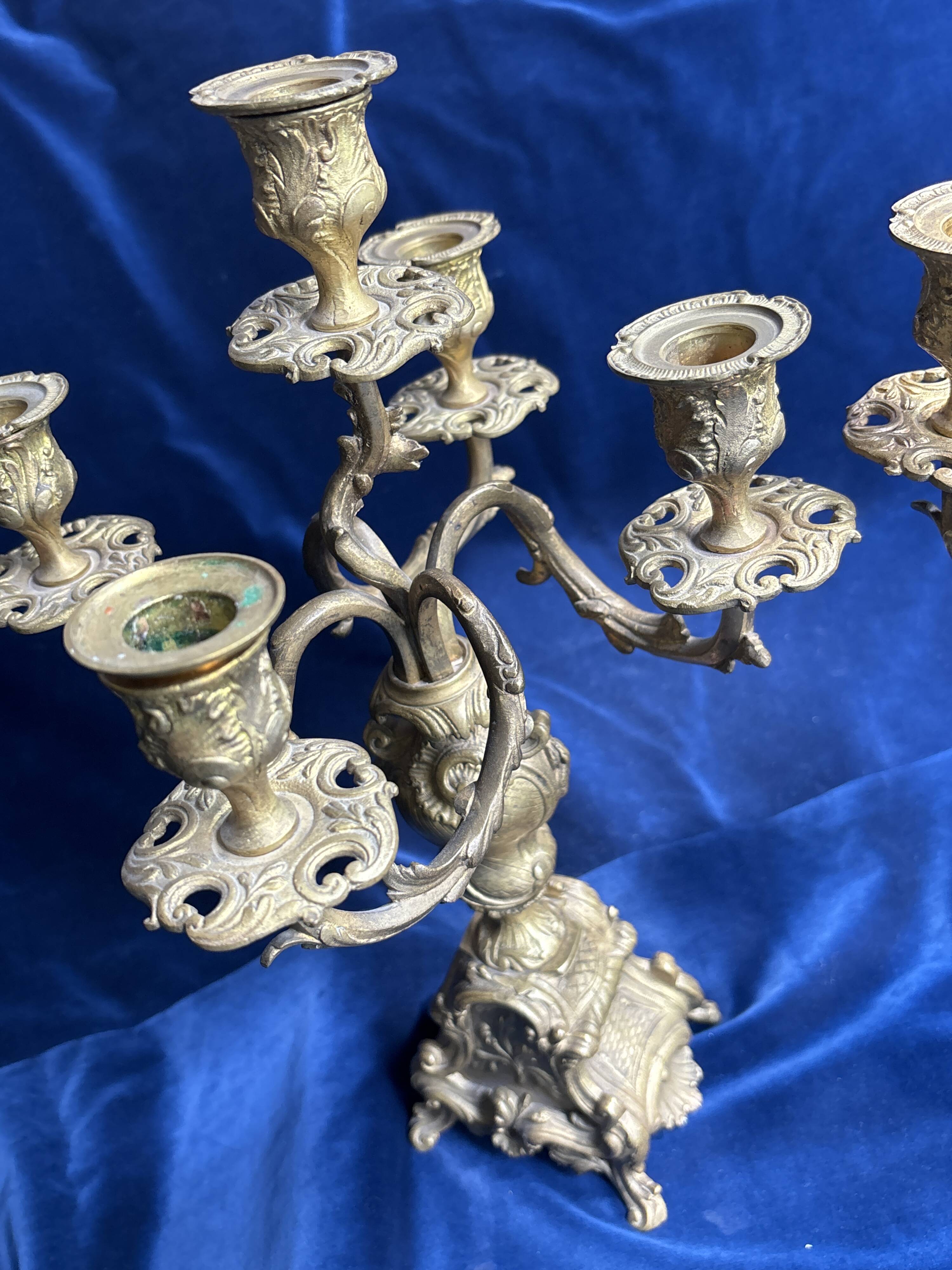 Paire de candélabres en bronze XIX eme