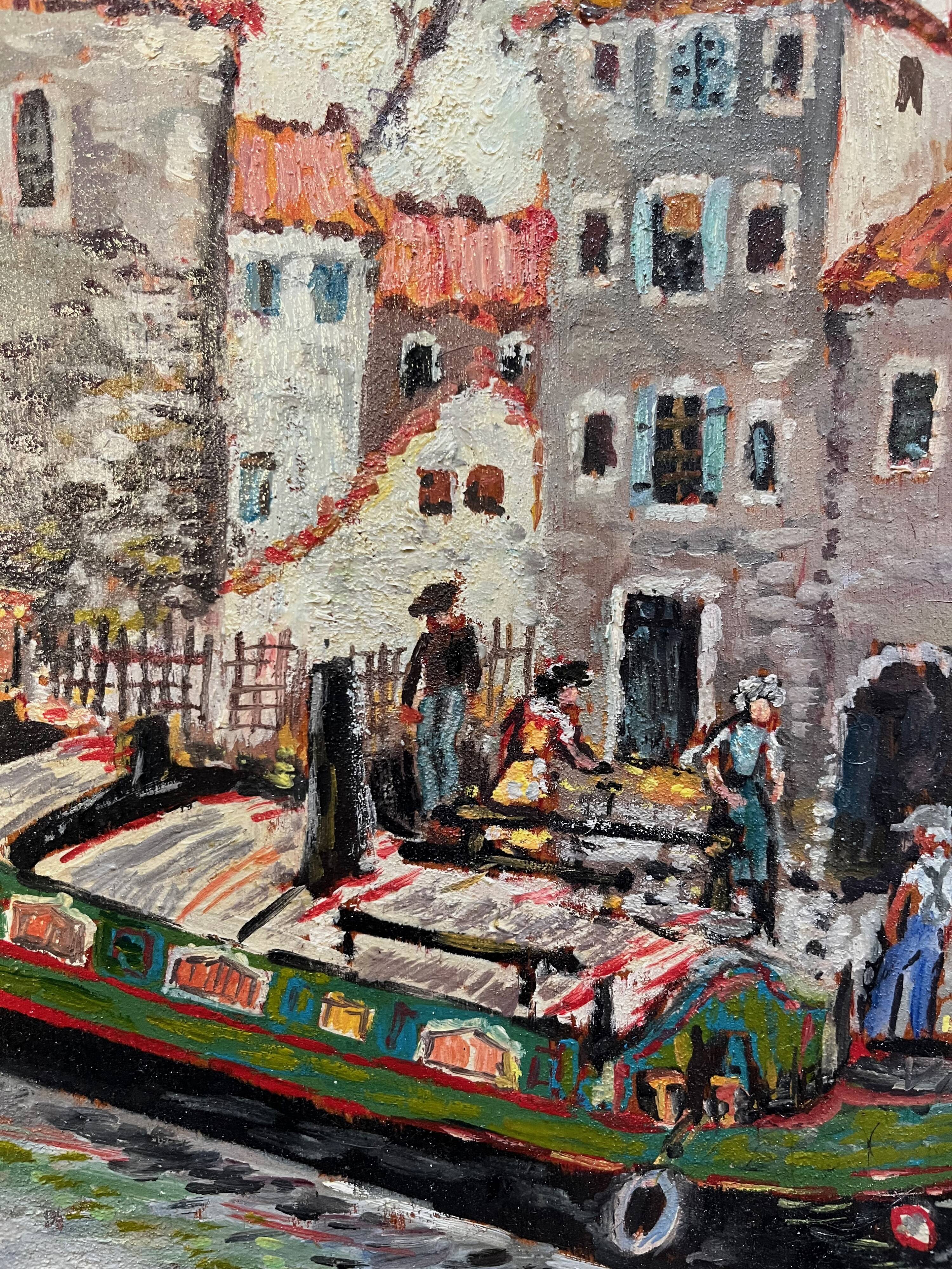 Mireille Richefort. Port du Somail. Oil on board.