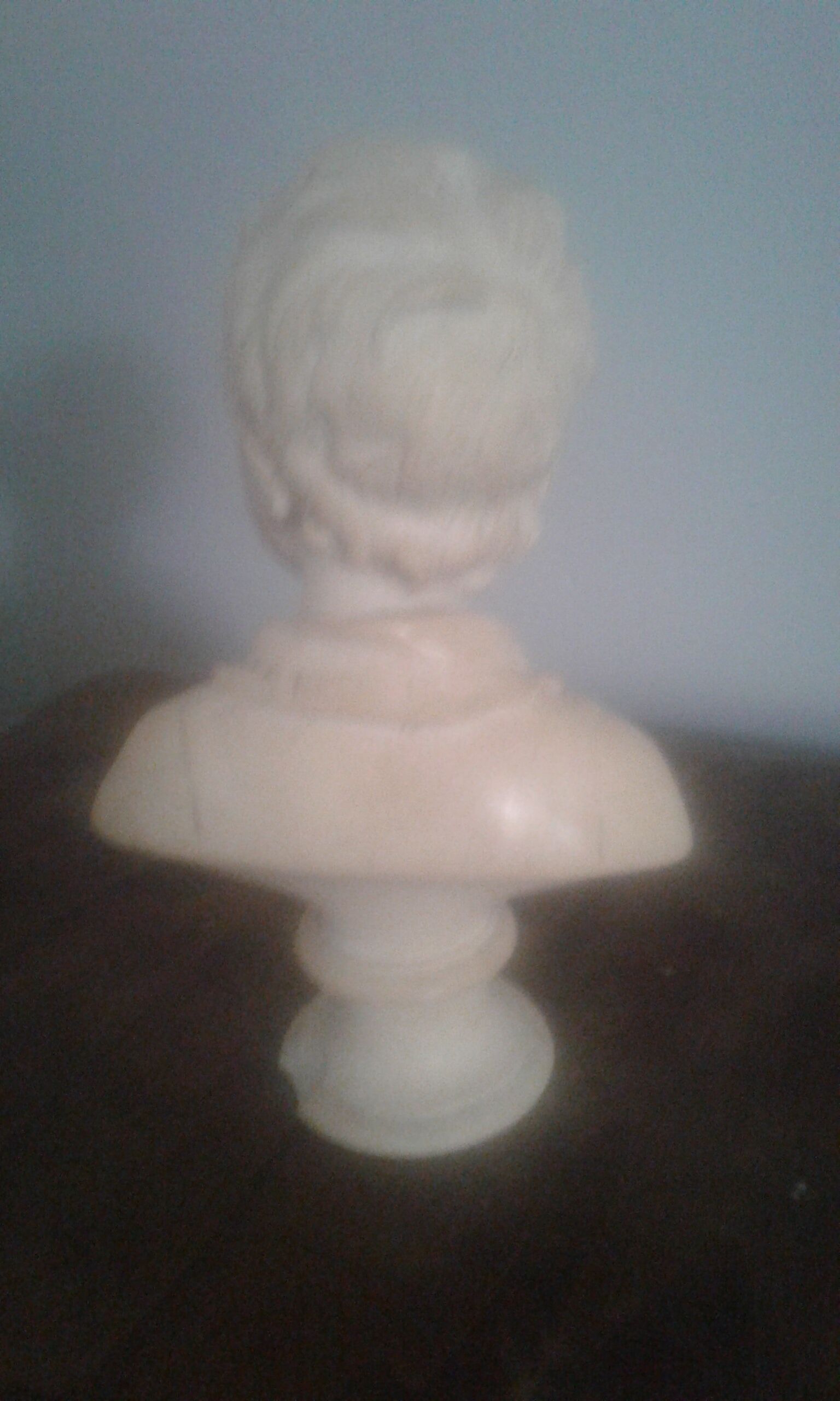 Boy bust in plaster