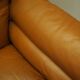 Orange leather sofa, Space Age design, 1960s, production: Italy