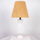 Grande lampe ananas en céramique et fibres naturelles, Italie, 1980s
