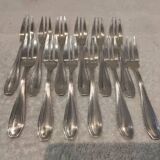 12 silver-plated cake forks, goldsmith Boulenger art deco