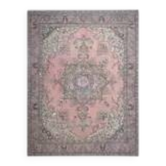 Tapis vintage persan fait main en laine et coton rose surdimensionné 297x390 des années 1970