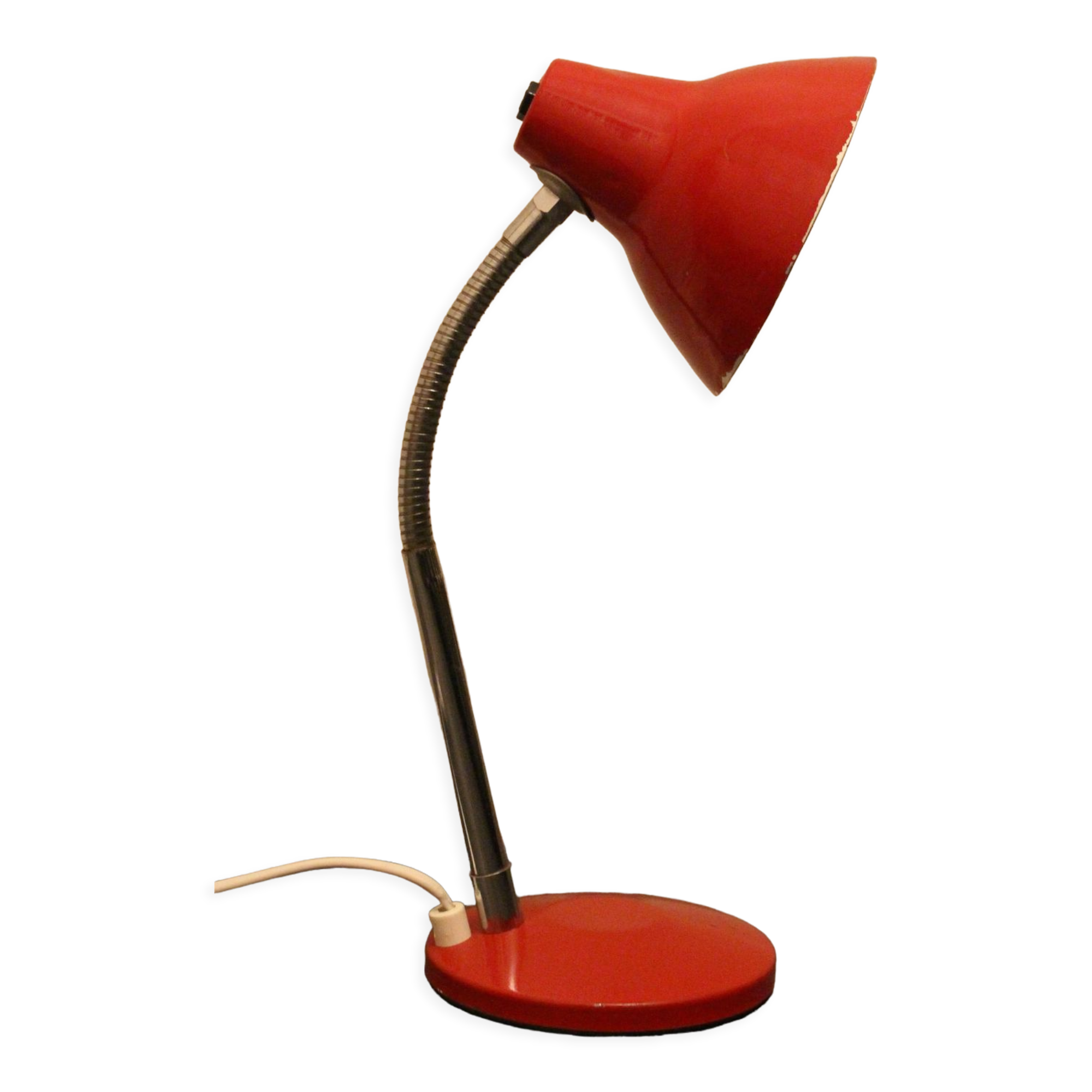 Aluminor desk lamp red 70's