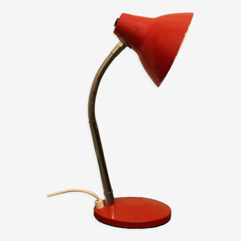 Lampe de bureau aluminor rouge 70's