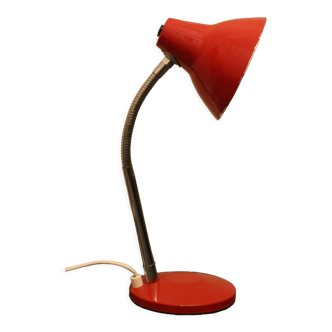 Lampe de bureau aluminor rouge 70's