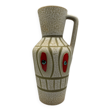 Large vase in matte and glazed ceramic • Manufacture Bay Keramik • W. Germany