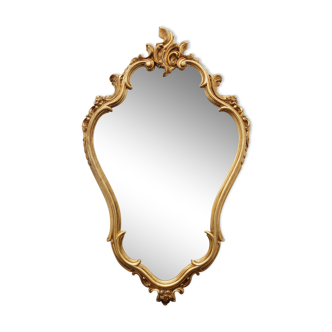 Golden rockery mirror with gold leaf 43x70cm