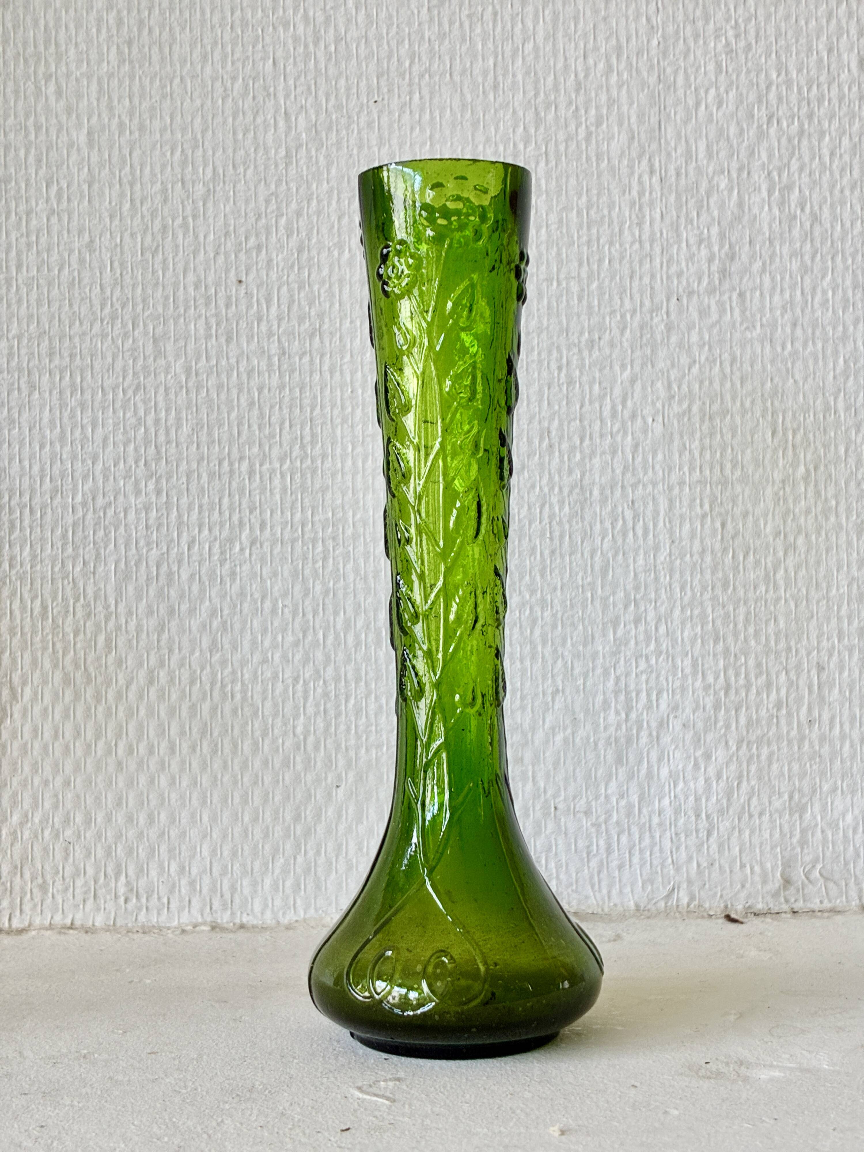 Vase soliflore vert olive