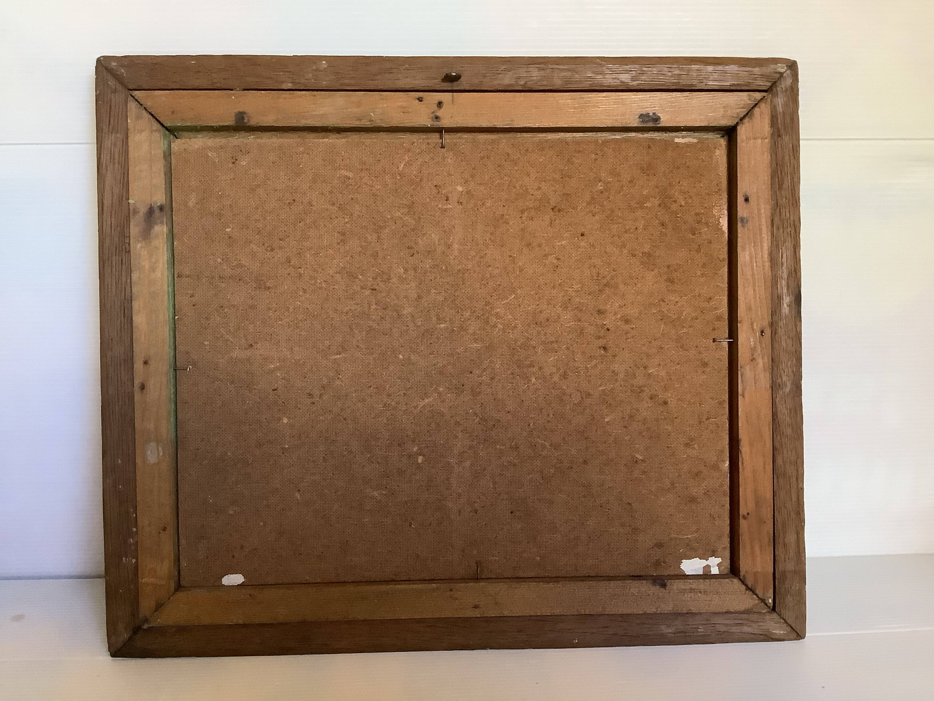 Signed marine painting on hardboard