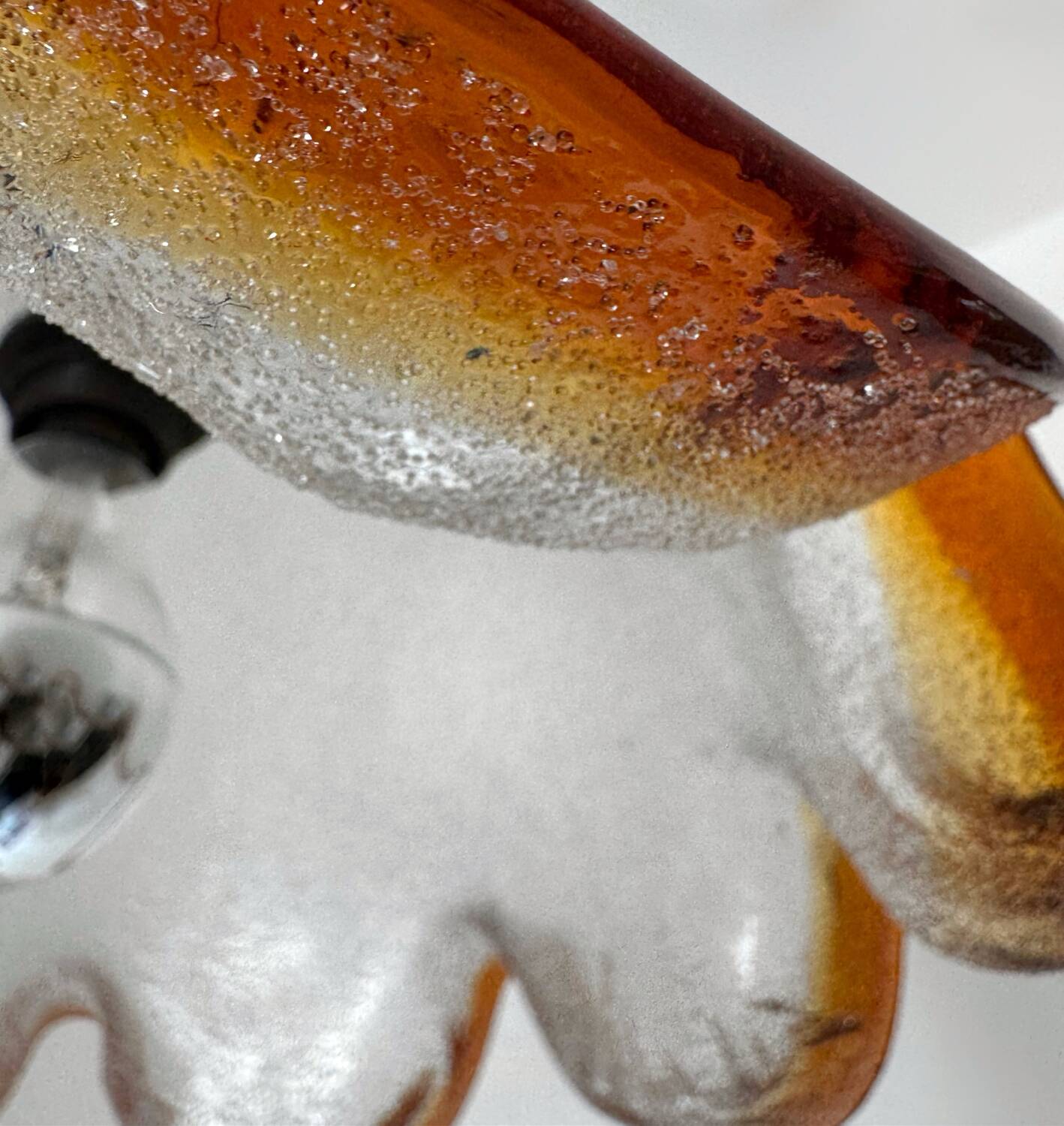 Murano glass flower pendant light from the 70s