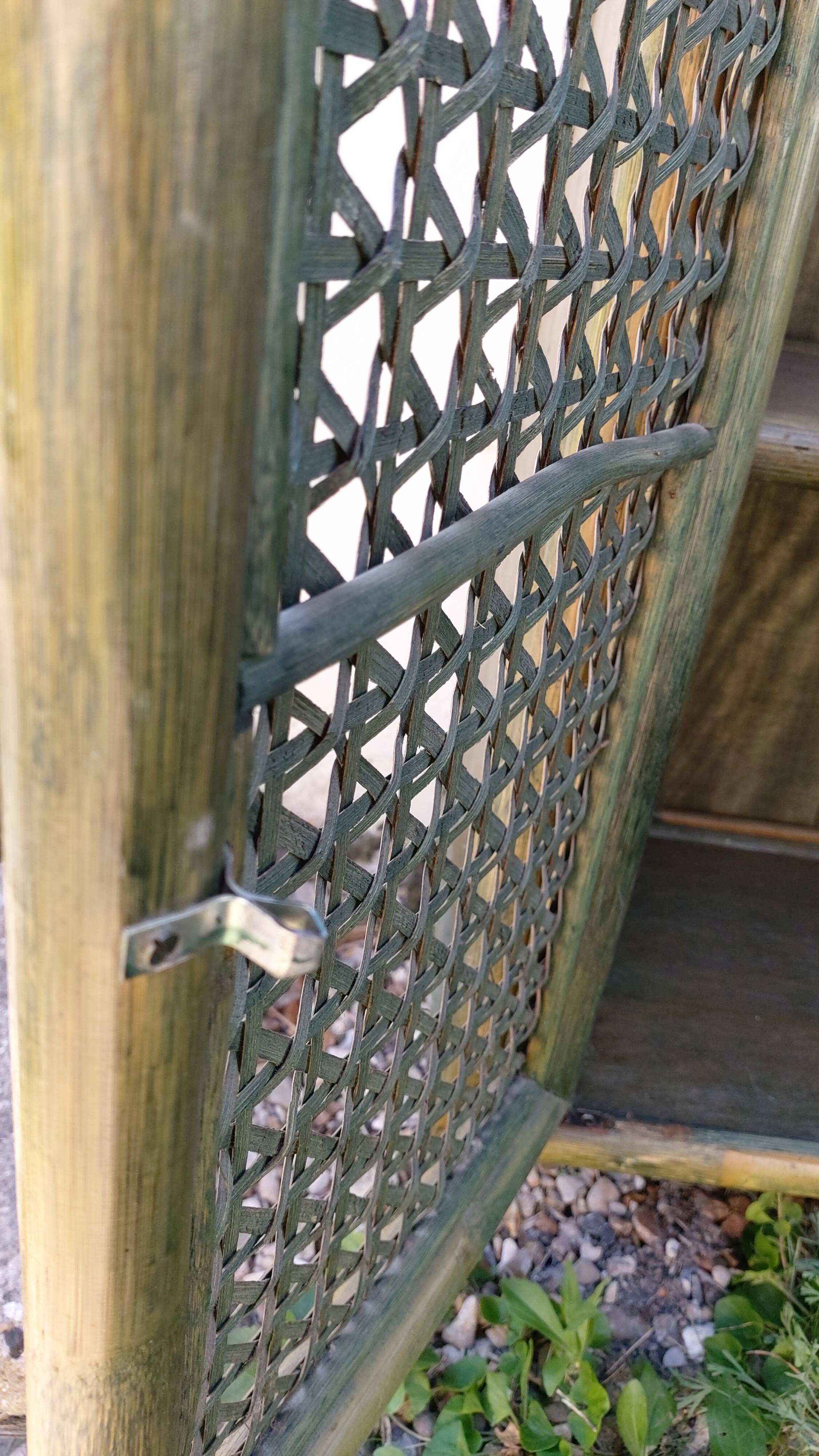 Vintage rattan and bamboo bookcase