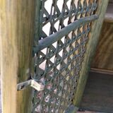 Vintage rattan and bamboo bookcase