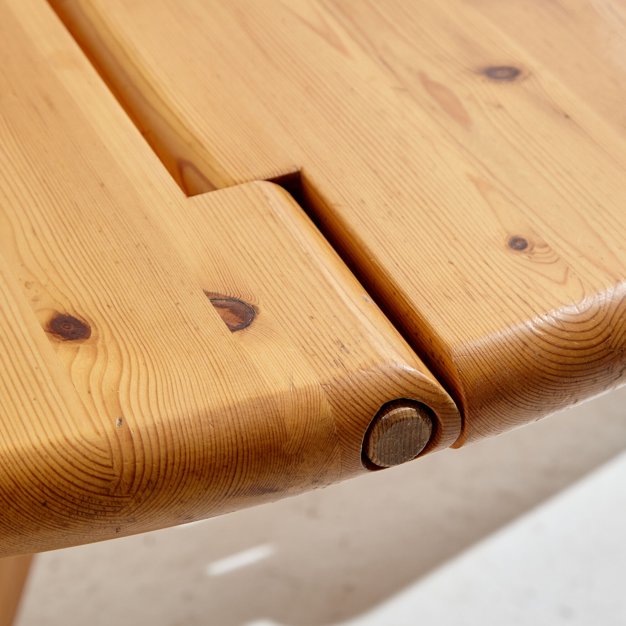 Pinewood dining set by rainer daumiller for hanex, set of 7