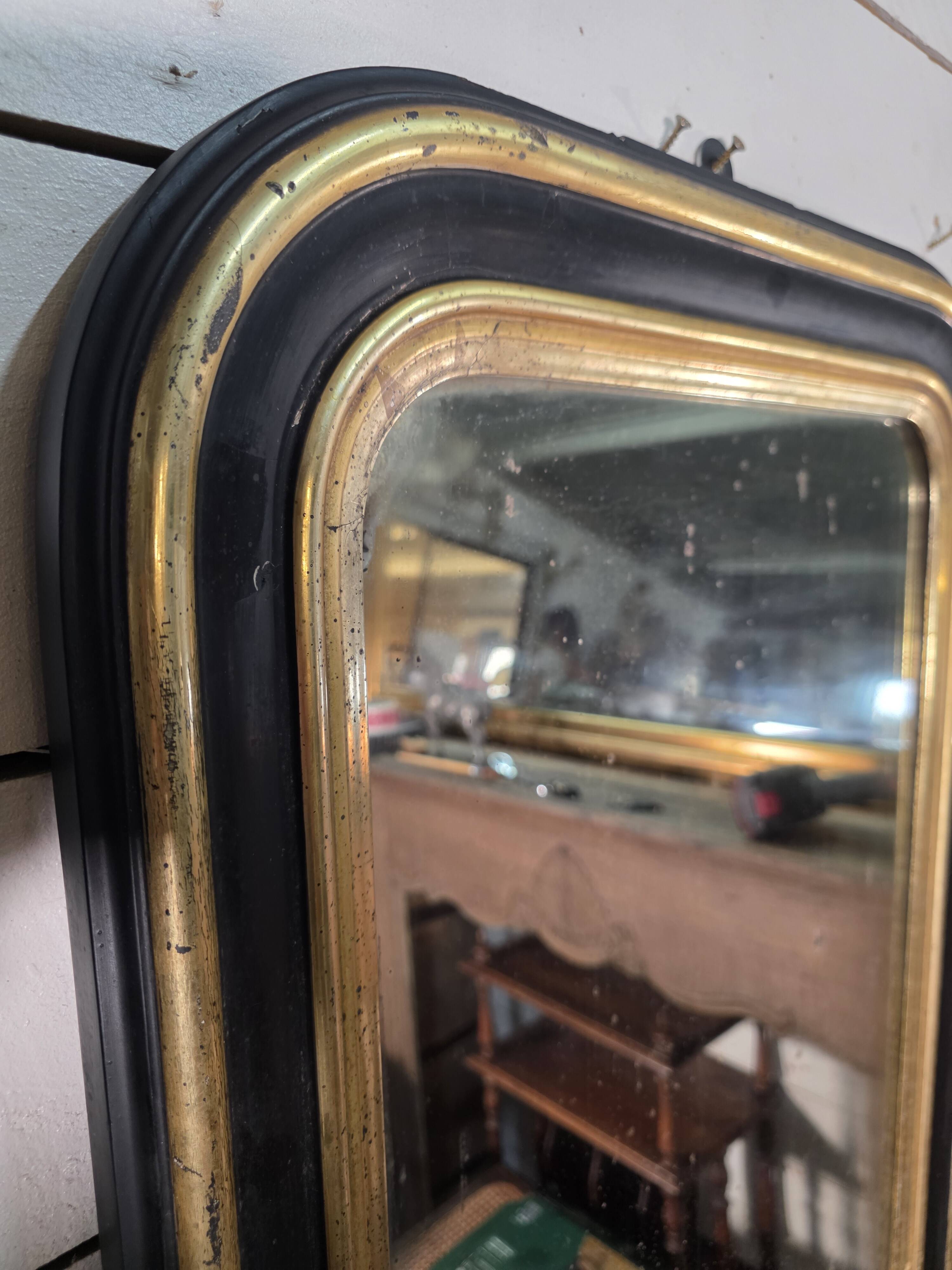 Miroir style Napoléon III du XIXème , 90×57cm