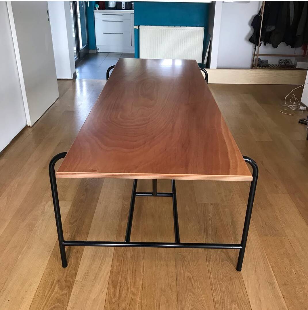 Dining table designed by a cabinetmaker - industrial style / unique piece