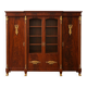 Empire-style library in flame mahogany – Gilded bronzes –
