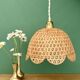 Vintage pendant light in natural materials