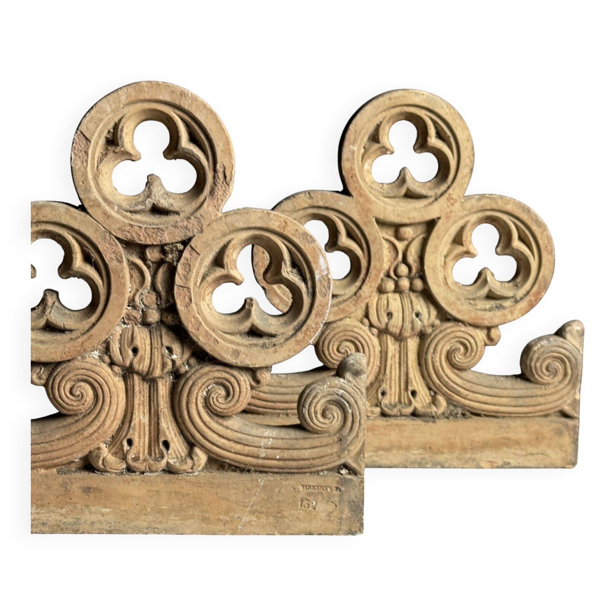 Neogothic terracotta ornaments