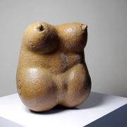 Grande Vénus sculpturale en grès, buste de femme, vintage signé, vintage 90