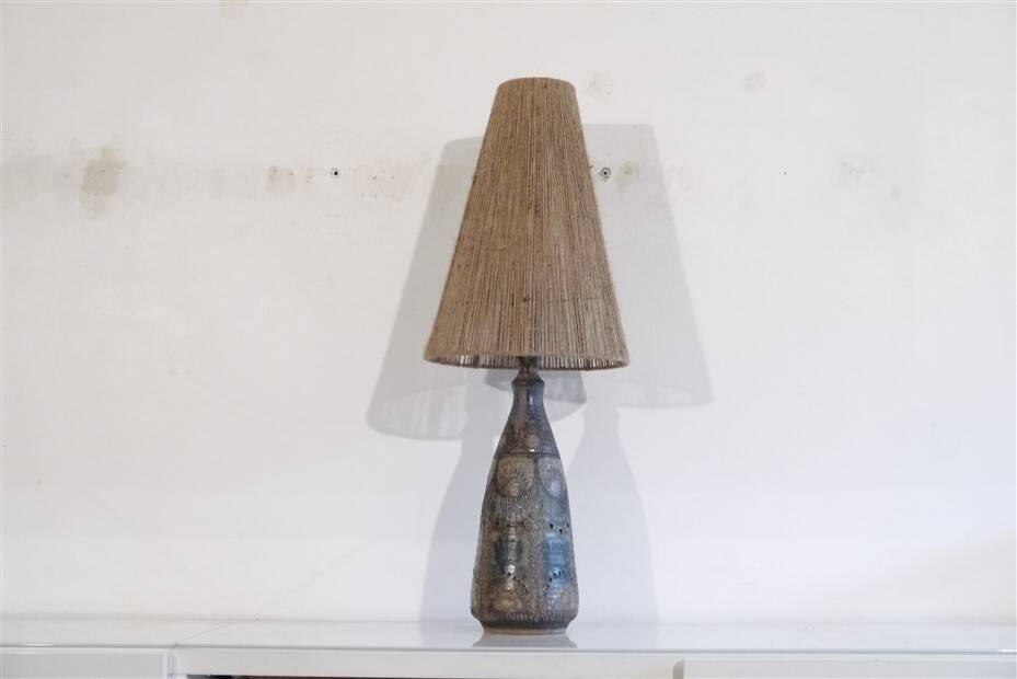 Large stoneware lamp by Jc Courjault for Keraluc