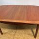Mid century retro vintage teak oval extending dining table by Nathan
