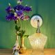 Vintage glass tulip wall light