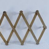 Vintage pine accordion coat rack