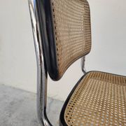 Marcel Breuer B32 chair in black cane signed Made in Italy