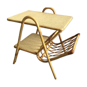 Table basse rotin et