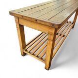 Grande table/comptoir de drapier en hêtre 1900's